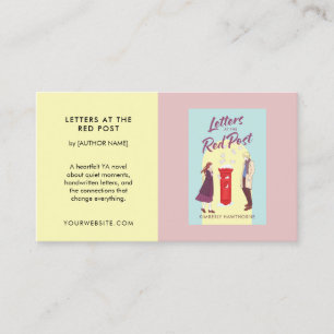 Author Book Promotion Custom YA Novel Pastel Business Card