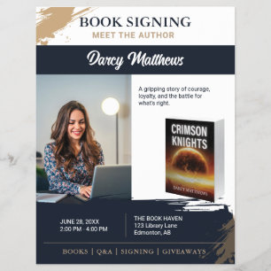 Author Book Signing Event Promotional Meet & Greet Flyer