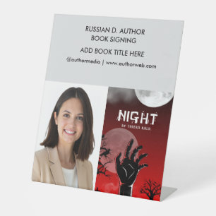 Author Book Signing Launch Promotional Pedestal Sign