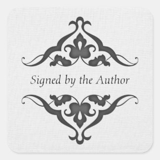 Author bookplate square sticker