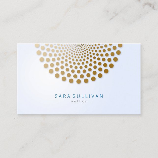 Author Business Card Circle Dots Motif (Front)