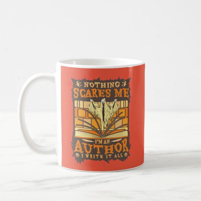 AUTHOR FUNNY HALLOWEEN SAYINGS. COFFEE MUG (Left)
