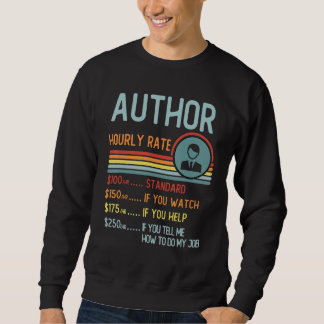 Author Hourly Rate  Retro Job Title Sweatshirt