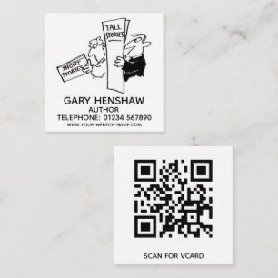 Author or Writer Square Business Card