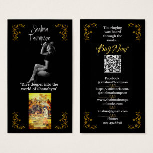  Author Promotion Gold Floral Profile Cards