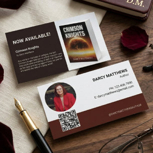 Author Promotional Book Marketing Photo Business Card