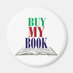 Author Promotional Buy My Book Slogan Magnet
