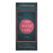 Author Rack Card with space for Book Cover