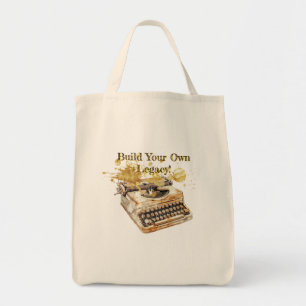 Author’s Typewriter "Build Your Own Legacy" Tote Bag