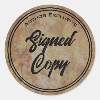 Author Signed Copy Parchment Classic Round Sticker