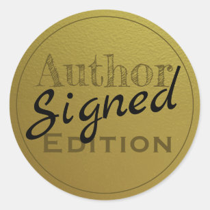Author Signed Edition Faux Gold Classic Round Sticker