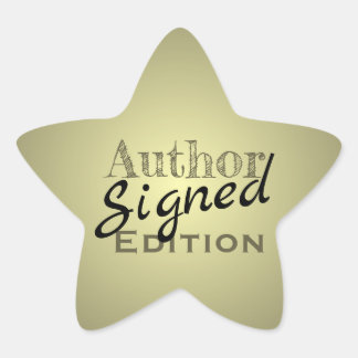 Author Signed Edition Star Gold and Black Sticker