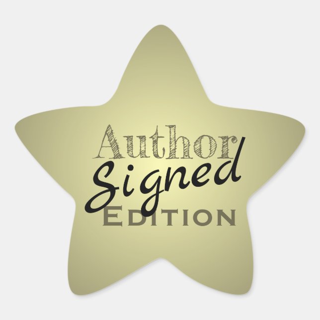 Author Signed Edition Star Gold and Black Sticker (Front)