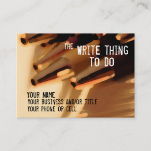 Author ... the write thing to do business card