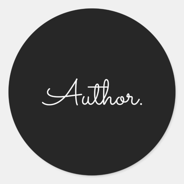 Author Typewriter Writer Classic Round Sticker (Front)