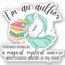 Author Unicorn Sticker
