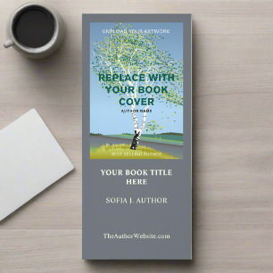 Author Writer Book Launch Promotional Cover Text Rack Card