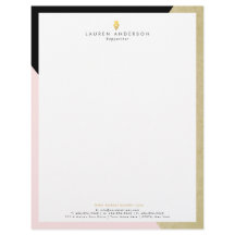 Author Writer Letterhead Elegant Modern Stationary