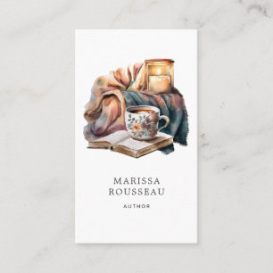 Author Writer Watercolor Business Card