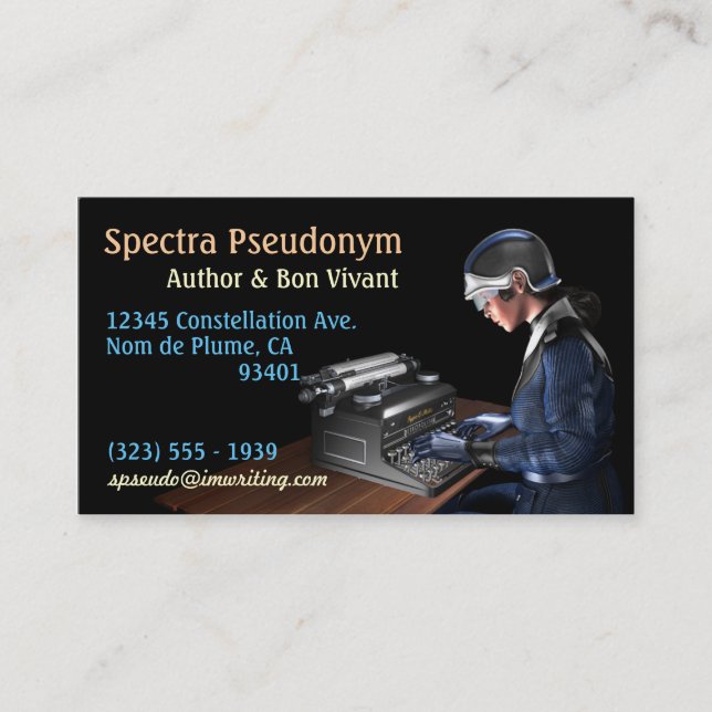 Authoress (B) Business Cards (Front)