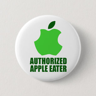 Authorised Apple Eater 6 Cm Round Badge