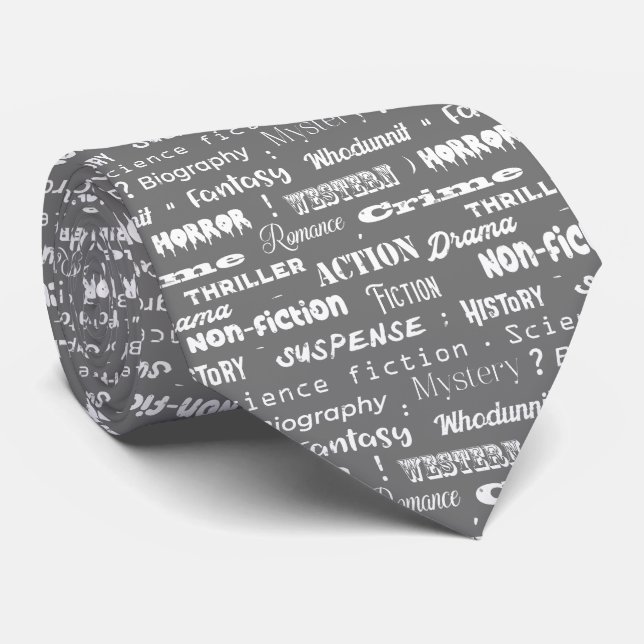 Author's Book Genre Tie (Rolled)