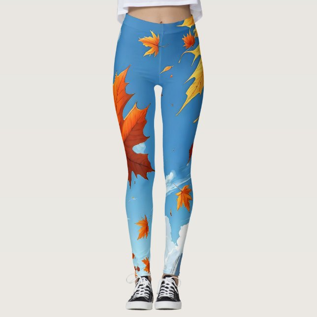 Authumn leaves  leggings (Front)