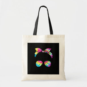 Autie Aunt Life Messy Bun Tie Dye Girl Mother's Tote Bag