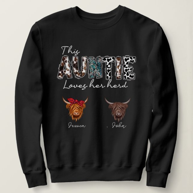 Autie loves her herd sweatshirt (Design Front)