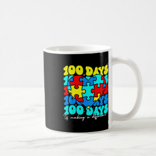 Autism 100 Days 100th Day Of School Teacher Autism Coffee Mug