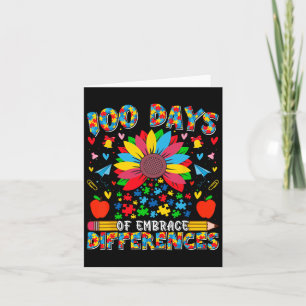 Autism 100 Days Of School Iep Embrace Differences Card
