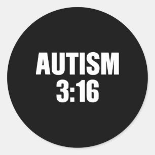 Autism 316 1 classic round sticker
