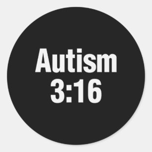 Autism 316 classic round sticker
