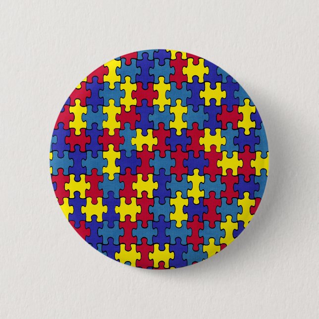Autism 6 Cm Round Badge (Front)