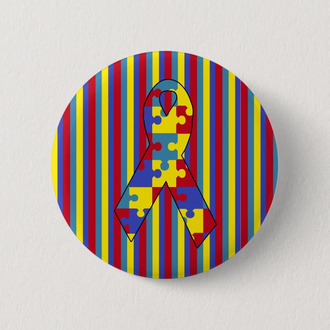 Autism 6 Cm Round Badge (Front)