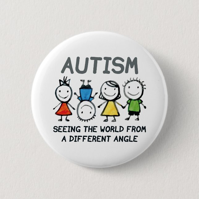 Autism 6 Cm Round Badge (Front)