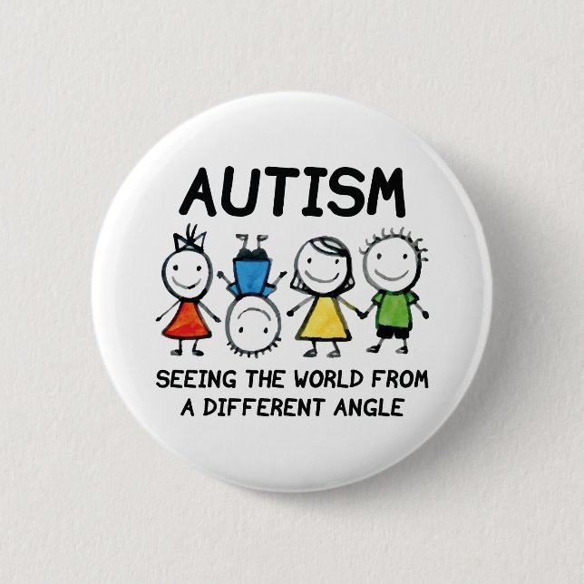 Autism 6 Cm Round Badge (Front)