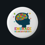 Autism, Aba therapist, Autism awareness, Adhd,  6 Cm Round Badge<br><div class="desc">Embrace Neurodiversity Celebrate the Spectrum Brain Autism,  Autism Awareness Support,  ADHD,  Special Education Teacher,  Social Work SLP OT</div>
