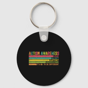 Autism Accept Support Understand Love Different (2 Key Ring
