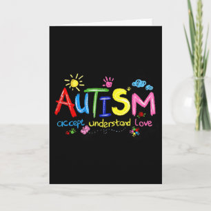 Autism Accept Understand Love Autism Awareness 1 Card