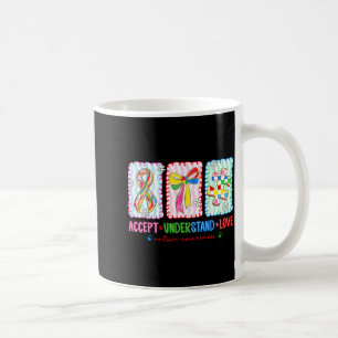 Autism accept understand love autism mom checker coffee mug