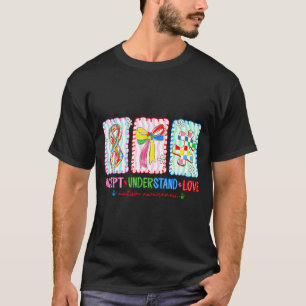 Autism accept understand love autism mom checker T-Shirt