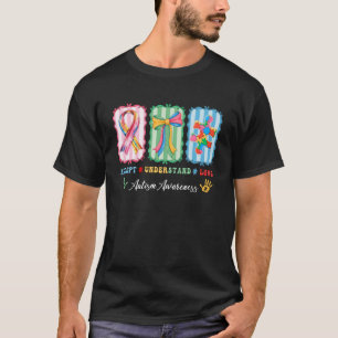 Autism Accept Understand Love Autism Mum Chequered T-Shirt