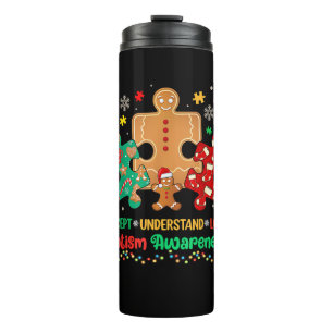 Autism Accept Understand Love Autism Puzzle Christ Thermal Tumbler