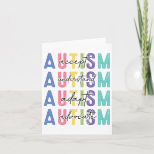 Autism Accept Understand Love Card