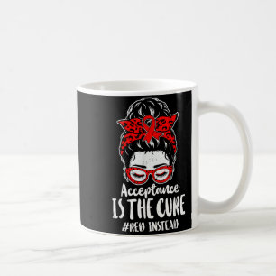 Autism Acceptance Awareness Red Instead Support Coffee Mug