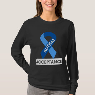 Autism Acceptance Blue Ribbon T-Shirt