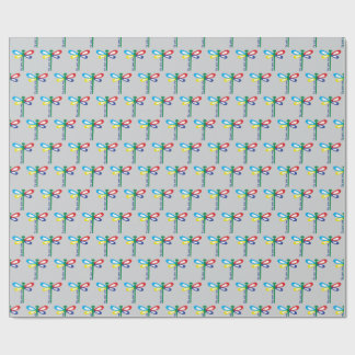 Autism Acceptance Dragonfly Late Diagnosed Adult Wrapping Paper