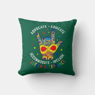 Autism Acceptance ILY Hand Sign – Neurodiversity Cushion