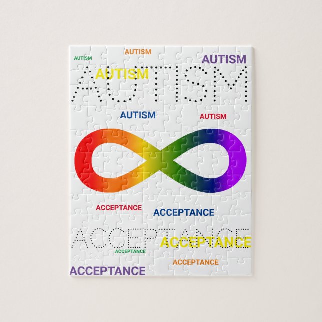 Autism Acceptance infinity dots Puzzle (Vertical)